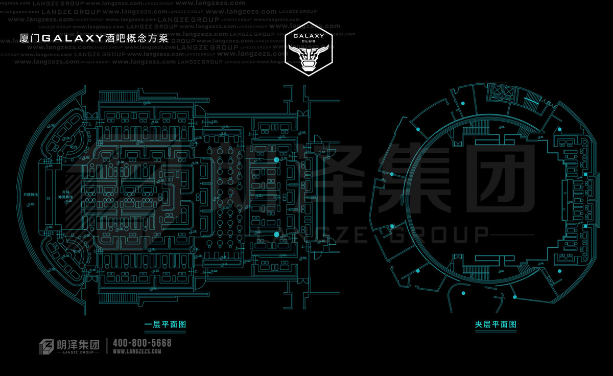 廈門銀河酒吧設(shè)計效果圖（平面圖）